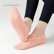Yoga Professional Fitness Cross Band Pilates Non Slip Trampoline Floor Socks