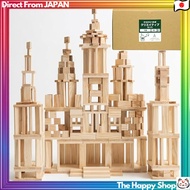 Creative Building Block Set with Slope Toy - 252 Pieces Wooden Educational Toy Made in Japan with 10