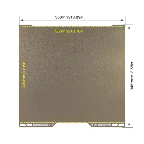 For Bambu Lab H2D Build Plate 350x320mm Bed Double Sided Printing PEI Spray Magnetic Spring Steel Fi