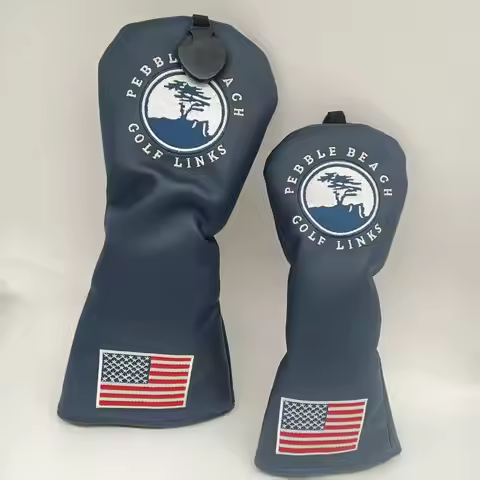 USA Pebble Beach Golf Club Driver Head Cover US Flag Golf Links Tree Golf Fairway Wood Hybrid Head C