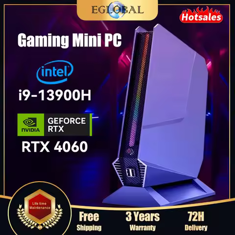 EGLOBAL 12th Gen Mini PC 32G RAM 2TB SSD Windows 11Pro Gaming Desktop Computer Nvidia RTX 3050 8G Ty