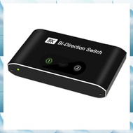 [G V W E] For Laptop PC PS 2 in 1 Out Video Splitter 8K 60Hz -Compatible Switch 2 Ports for Monitor 