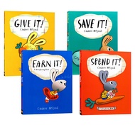 100% Original US version Money bunny series: Give it Save it Earn it Spend it by Cinders Mcleod pape