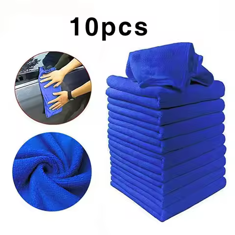 10 PCS Microfiber Car Cleaning Towel Automobile Motorcycle Washing Glass Household Cleaning Microfib