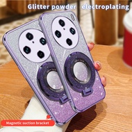 Casing Vivo X70 Pro X80 Pro X90 Pro Plus X100 Pro X100 Ultra Case Circular Holder Glitter Cover Soft