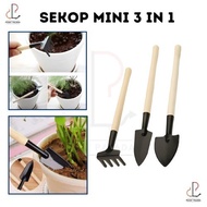 Sekop Mini Set 3in1 3 in 1 Alat Bajak Sawah Kebun Taman Garden Tools
