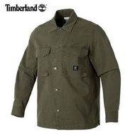Timberland 洗舊刷色工裝襯衫外套 軍綠