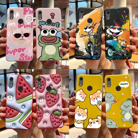 For Honor 8A Case For Huawei Honor 8A Prime Cover Silicone Bear Cartoon Soft Phone Cases For Honor 8