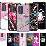 Silicone Case for Huawei P40 Pro Max Nova 2i/2 Lite/3i/5T Soft Cover TPU Casing Unicorn Owl