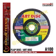 Nippon Resibon FLAP DISC ART DISC/ 4" x 5/8" or 4inch 100x16 A100