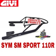 MONORACK GIVI SYM SM SPORT 110R MOTOR BLACK COMPLETE SET ORIGINAL ACCESSORIES MOTOR BOX ALUMINIUM TO
