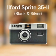 ILFORD Sprite 35-II Reusable Film Camera Black & Silver, 35mm Fixed Focus Analog Camera
