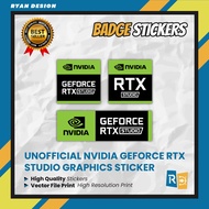 Nvidia Geforce RTX Studio Hologram Logo Sticker Badge Graphic Card (Unofficial)