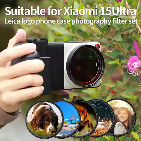 For Xiaomi 15Ultra/ 14ultra/ 13ultra Shooting Leather Phone Case with 67mm Metal Lens Filter Adapter