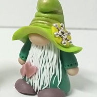 微型童話花園侏儒/架子保姆綠色侏儒/鑰匙鏈侏儒雕像