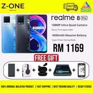 100%Original Realme 8 Pro Snapdragon 720G 8GB+128GB [108MP Ultra Quad Camera] Warranty By Realme Malaysia