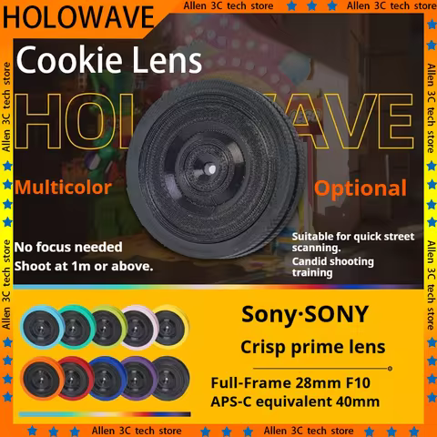 HOLOWAVE Cookie Lens For Sony E Fuji X Nikon Z Canon RF Macro 4/3 Full Frame Mirrorless Fixed Focus 