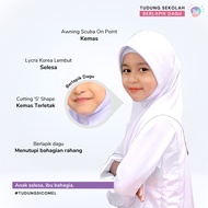 Tudung Sekolah Awning Scuba Berdagu Tudung Sarung