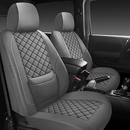 Wrangler Seat Covers 2007-2025 Front Pair, Waterproof Leather Interior Sets with Lumbar Support Cust