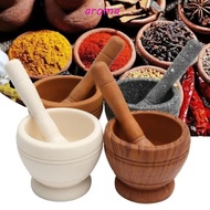 AROMA Mashing Medicine Pot, Durable Multi-function Mortar Pestle Set, Household Lightweight PP Manual Grinder Bowl Garlic
