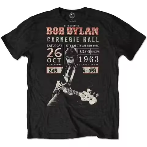 Bob Dylan Classic Poster Print T-shirts Men Women High-Street Harajuku Fashion Cotton Summer New Tee