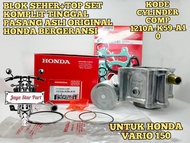 ORI ASLI BLOK SEHER CYLINDER PISTON RING + TOPSET KODE(1210A-K59-A10) ASLI ORIGINAL HONDA AHM VARIO 