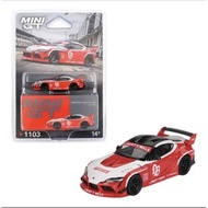 TOYOTA Mini GT 1103 LB Works GR Supra Red WhiteTOYOTA
