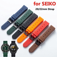Rubber Watchband for Seiko Submariner SKX007 SKX009 Watch Bracelet Replacement Flat-end Strap 20mm 22mm