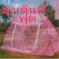 8 ฟุต มุ้งเต็นท์เข้าออก 2 ประตู มุ้งสปริง มุ้งกระโจม มีเก็บปลายทาง