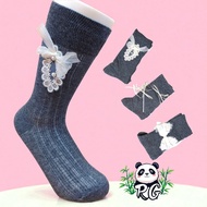 RG9 Cute Lolita Socks Coquette Bow Heel/ Lolita Socks Elle Coquette Bow Socks