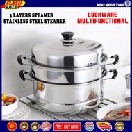 [PH STOCK &amp; COD] steamer 3 layer stainless Original 3 Layers Steamer for Puto 3 Layer Siomai Steamer