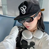 [High Quality] Flat Top Retro Baseball Cap Letter Embroidery Flat Brim Army Cap Cap Cap Men Women