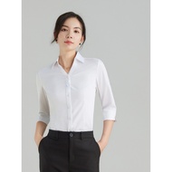 White Shirt Women Long-Sleeved Spring Summer Workwear Shirt Formal Wear Professional Workwear Workwe