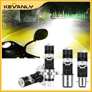 KEVANLY 1pcs P15D T19 H4 +() KEVANLY 1pcs Lampu Depan Motosikal P15D T19 H4 Kanta Lampu Sorot Putih 