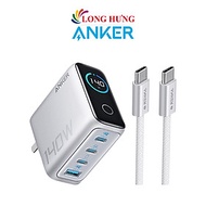 Combo cốc sạc Anker Fast Charging 1USB 3Type-C 140W + Cáp USB Type-C to Type-C PD 3.1 B2697 - Hàng c