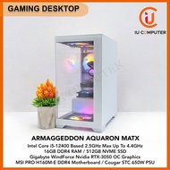ARMAGGEDDON AQUARON MATX CUSTOMIZE GAMING INTEL CORE I5-12400 16GB RAM 512GB NVME SSD RTX-3050 OC US