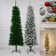 Slim Christmas Tree 4FT/5FT/6FT/7FT Metal Stand Artificial Christmas Tree Decorations For Holiday