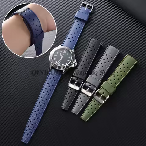 for Oris for Seiko for Citizen Silicone Strap Rubber Tropic Smart WatchBand 20/22mm Universal Men Wo