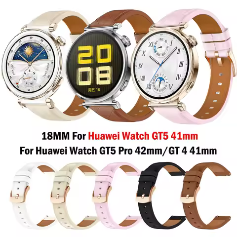 Leather Bracelet Watchbands For HUAWEI WATCH GT5 GT4 41mm WithStrap Huawei GT5 Pro 42mm Replacement