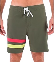 Phantom Eco Block Party Men's Boardshorts 18 Inches, Charcoal Fern 2, 44