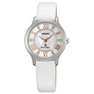 Orient Ladies's Quartz White Leather Strap Watch FUB9B005W0