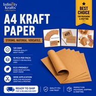 150 GSM A4 Kraft Paper | 10 PIECES Thick Printable Brown Kraft Board for Arts & Crafts