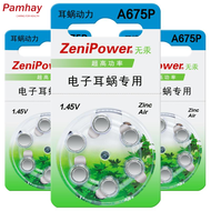 60Pcs/lot (10 Packs) A675P 675 Pr44P Zinc Air for Cochlear Implant Hearing Aid Zinc Air Battery