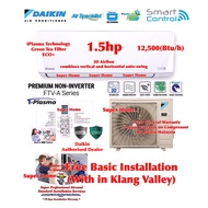 Daikin Premium Non Inverter 1.5hp R32 Aircond FTV35AB & RV35AB-3WM-LF (WiFi) Daikin Non Inverter Air