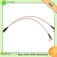 hukou8 inch SMA Female to Y type 2 X TS9 Angle Male Connector Splitter Combiner Cable,gold&silver