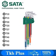 SATA 9Pcs Colorful Portable Extra Long Torx Key Set 09702CH