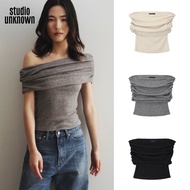 STUDIO UNKNOWN-Dana Off-The-Shoulder Top Wool Blend Off-Shoulder Off Shoulder Top
