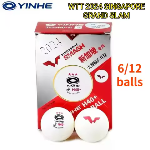 Original Yinhe WTT Ping Pong Balls 2024 Singapore Grand Slam Table Tennis Balls Seam H40+ ABS New Ma