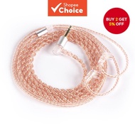 KBEAR 2PIN MMCX QDC TFZ IEM Cable 4-Core Pure Copper Earphone Replacement Cord with 3.5mm Plug for K