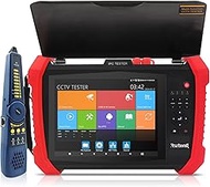 Rsrteng CCTV Tester 8K 32MP 12MP IP Camera Test POE++ Max 90W POE Camera Tester 2CH SFP Port WiFi Ne